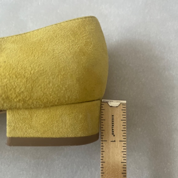 Ann Mashburn Chic Suede Buckle Cushioned Casual Shoe Flats in Citron Yellow 7.5 - Picture 13 of 13